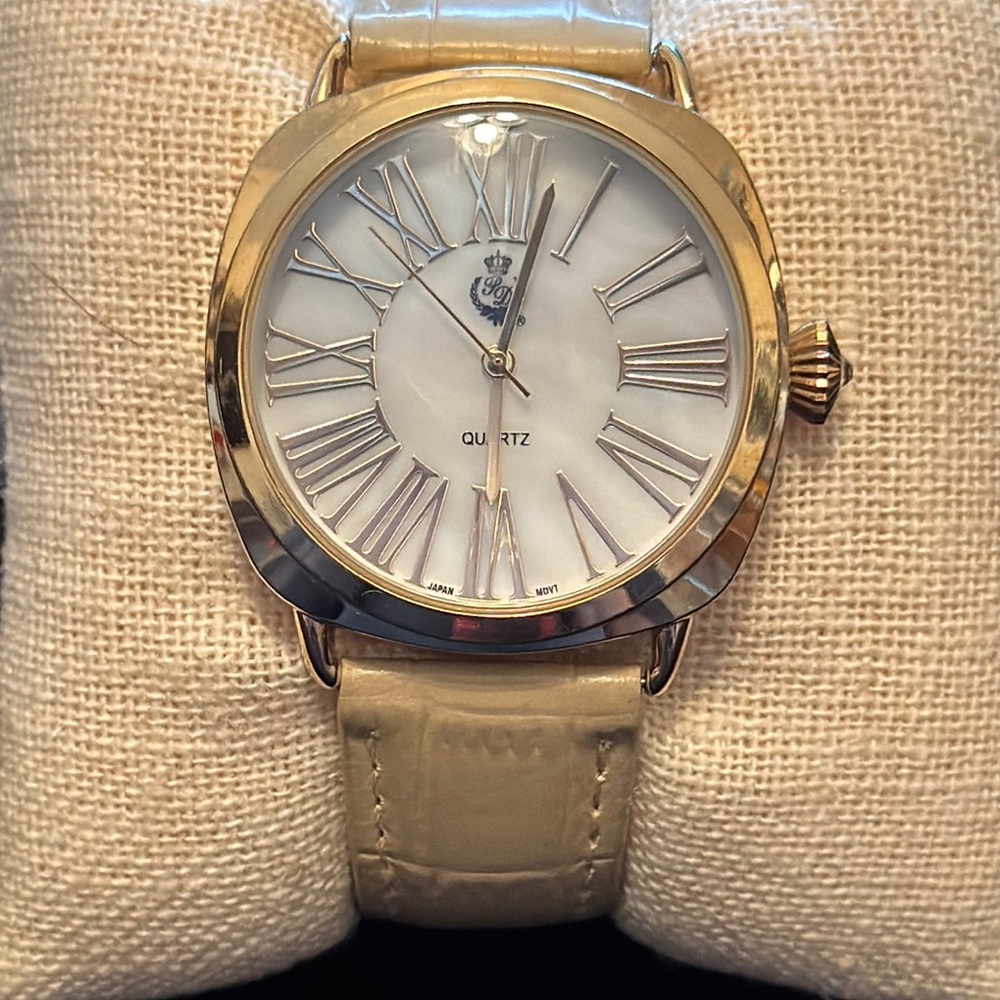 Premier Designs Gold and Cream Watch